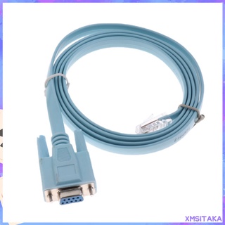 DB 9Pin RS232 Serial A CAT5 Adaptador Ethernet LAN Cable De Consola Azul