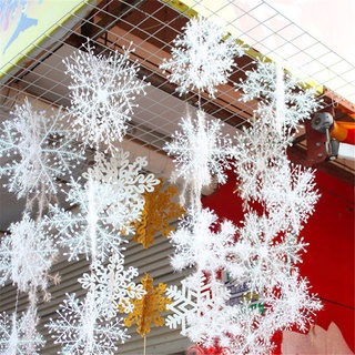 Atractivo árbol de navidad blanco copo de nieve Deco