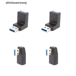Tomj adaptador de conector macho A hembra de ángulo derecho USB 3.0 A de 90 grados A izquierdo