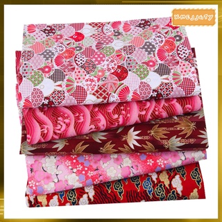 5 piezas de algodón patchwork telas de costura parches de tela de estilo japonés tela