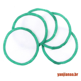 [AAyan]5/10 almohadillas reutilizables de algodón de bambú limpiador de maquillaje almohadillas de dos Laye (2)