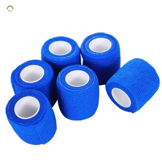 6 PCS First Aid Self-Adhesive Elastic Bandage Gauze Tape (Blue, 5cm)