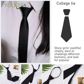 yolifee slim corbatas negras corbata corbata sedosa accesorios de ropa suave clip en cuello estrecho