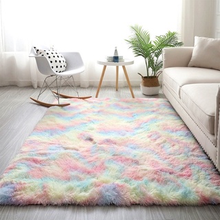Alfombra de área alfombra mullida alfombra piso Shaggy poliéster fibra Tie-teed dormitorio (9)
