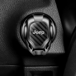Iron Man Modified Car Interior One-Click Start Button Decorative Sticker Ignition Switch Starting Ring Protective Cover for Jeep Wrangler Cherokee Compass Patriot (9)