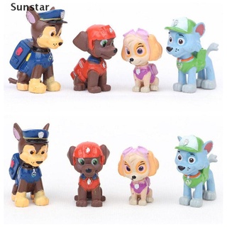 [Sunstar] 12 piezas de moda Nickelodeon Paw Patrol Mini figuras de juguete Playset Cake Toppers