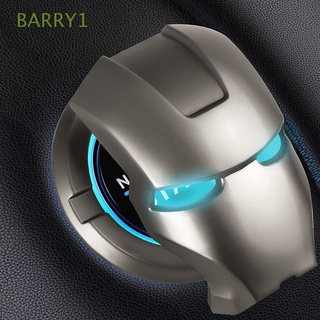 Barry1 conveniente motor encendido inicio botón de parada creatividad Iron Man cubierta protectora accesorios de coche piezas interiores decoración pegatina interruptor de piezas de alta calidad Interior del coche interruptor de botón cubierta/Multicolor