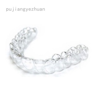 Pujiangyezhuan Yjjlin1012 2pzas/Placa de silicón para juego de dientes/Placa de noche para corregir Mordida/Bruxismo