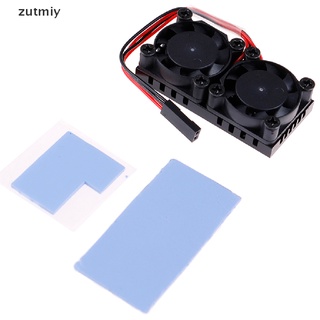 [Zutmiy] Double Cooling Fan Cooler Radiator Heatsink Kits for Raspberry Pi 4B DFHS