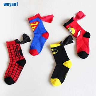 [Wow] Calcetines Para Niños Capa superman spiderman Niñas cosplay Deportivos [my]