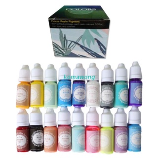 kom 18 colores de cristal epoxi pigmento de resina uv tinte diy joyería colorante artesanía para colorear secado de color mezcla de líquido (1)
