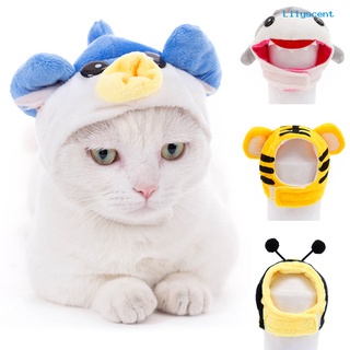 lilyscent gatito de dibujos animados en forma de animal suave lindo gato tocado perro cruz atado desgaste mascota sombrero