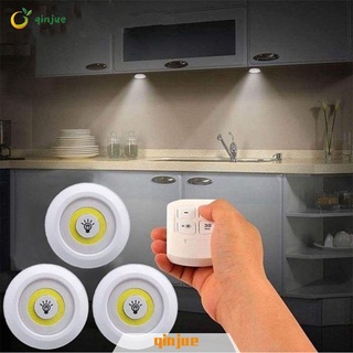 Qinjue lámpara de inducción de batería dormitorio bombilla de luz inalámbrica de cocina control remoto luz armario LED/Multicolor