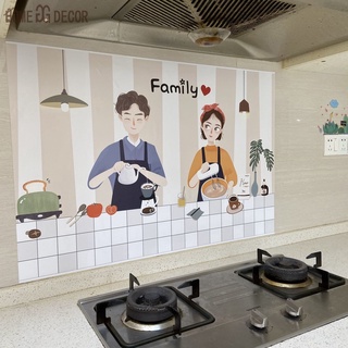 decoración del hogar cocina anti-aceite pegatina estufa impermeable azulejos de pared 60x90cm resistente al calor autoadhesivo