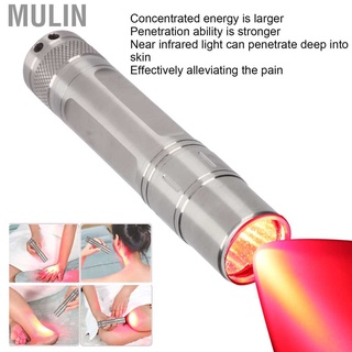 mulin portátil dispositivo de terapia infrarroja led luz roja lámpara de acero inoxidable bombilla shell para aliviar el dolor (7)