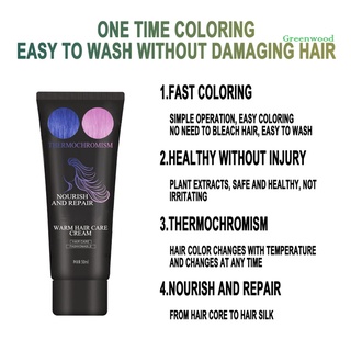 [verde]50 ml unisex termocromático cambio de color moda peinado crema tinte enfriamiento (3)