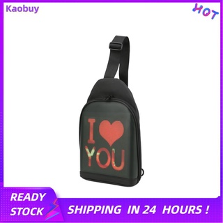 Kaobuy Sling Bag con pantalla LED multifuncional ajustable impermeable USB Power