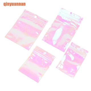 [Qinyu] 100 pzs Bolsas De Plástico con cremallera láser irscente (8)