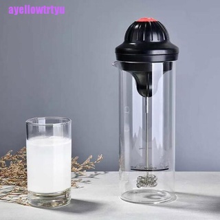 [ayellowtrtyu]Milk Frother Electric Foamer Coffee Foam Maker Milk Shake Mixer Milk Frother