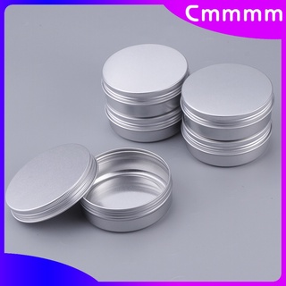 (Cmmmm) 5 piezas 30/40/120 ml De aluminio redondo bálsamo labial contenedor De latas botellas con tapa De Rosca Para labios Balm Cosméticos (5)