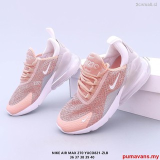 nike air max 270 rosa claro moda casual deportes jogging zapatos