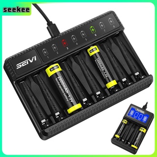 SEEKEE No. 7 / 5 LED Indicator USB Battery Storage Boxes Battery Charger Ni-MH Battery Electric Rechargeable Batteries Smart Charging Set