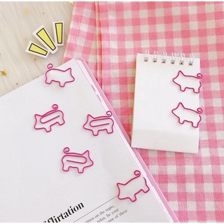 love* lindo cerdo metal clips de papel pin libro marcador memo clip oficina escuela papelería (5)