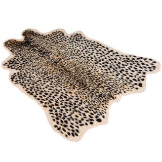 alfombra de piel artificial antideslizante con estampado de animales para el hogar