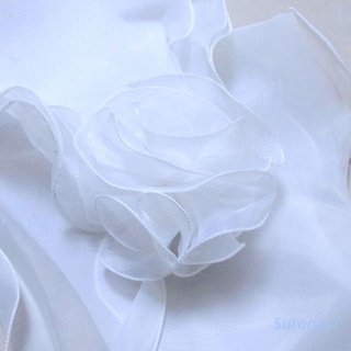 sut blanco elegante flor multi capa tul chal de boda envoltura nupcial gasa corto abrigo de hadas matrimonio accesorios