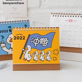 banyanshaw mini calendario de escritorio 2022 kawaii calendario suministros de oficina planificador mensual cl