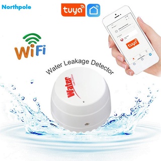 Wifi Tuya Detector De fugas De agua con Sensor De agua que se hunde De agua completa alarma alarma Inteligente App monitoreo Remoto del Norte