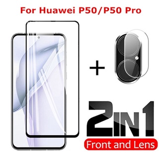 Huawei P50 Pro Vidrio Templado Cobertura Completa Para P40 + P30 P20 Mate 40 30 20 2 En 1 Protector De Pantalla Película Protectora De