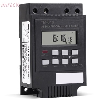(miracle) Tm616 AC 220V Digital LCD Power Switch programable Relay 30A temporizador-cronómetro de 7 días Anti-interferencia ahorro de energía Eficiente inteligente (miracle)