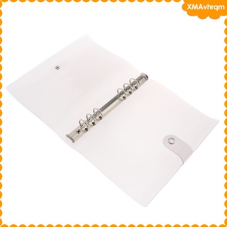 A5/A6 PVC Loose-leaf Cover Clear Notebook Sheet Protector With Snap Button