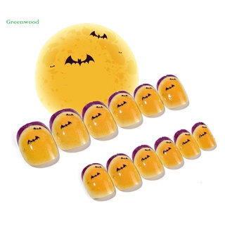 Gre ligero uñas arte consejos Halloween niños cubierta completa uñas postizas extender uñas para regalo (2)