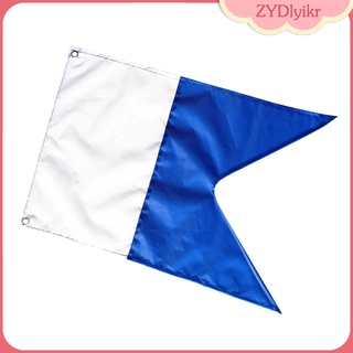 bandera alfa con ojales de metal 20 \\\\"x 14\\\" (50 x 35 cm), bandera blanca