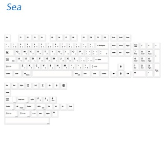 Sea PBT 135 Key Cherry Profile DYE-Sub Japonés Keycap Minimalista Tema Teclado Gorra