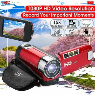Videocámara 1080P HD cámara de video digital TFT LCD 24MP 16X Zoom DV AV visión nocturna BUBBLE01