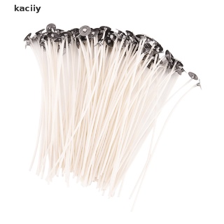 kaciiy 100 mechas de vela de algodón núcleo pre encerado con sustentadores para hacer velas 15 cm cl