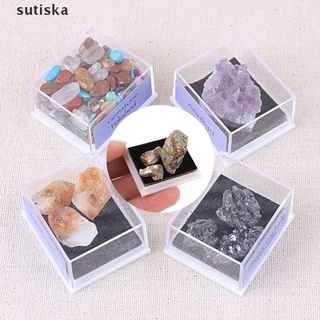 sutiska 1 caja mezcla de piedras ásperas naturales crudas de cuarzo rosa cristal mineral rocas colección cl