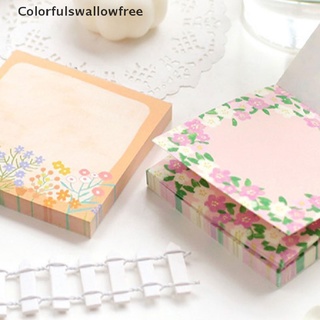 Colorfulswallowfree 100 Hojas Primavera Garden Series Memo Pad Scrapbook Notas Adhesivas Bloc De BELLE