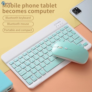 [STA] Wireless Bluetooth-compatible Keyboard Mouse Set Lightweight Portable for IOS Android Phone Tablet