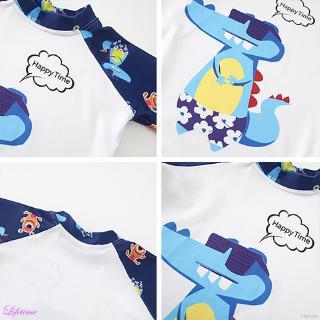 niños traje de baño bebé niños de dibujos animados impresión bañador traje de baño + traje de baño + gorra de natación trajes de tres piezas (9)