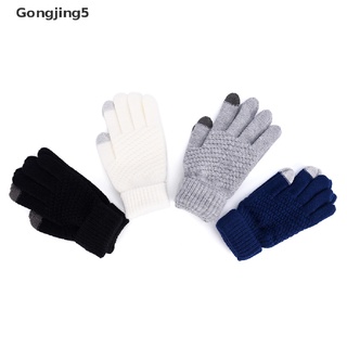 Gongjing5 guantes de lana cálidas de punto para invierno/guantes de pantalla táctil para hombre y mujer/guantes de invierno MY