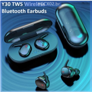 Audífonos inalámbricos con Bluetooth 5.0 Y30 TWS Touch con audífonos Estéreo 9D | audífonos inalámbricos Bluetooth5.0 Y30 TWS Earphones Touch Headphone 9D Stereo Earbud