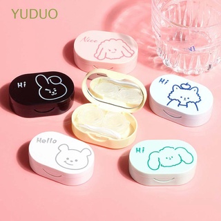 Yuduo transparente rectángulo de dibujos animados oso caramelo Color Mini lente de contacto contenedor lente de contacto caso/Multicolor