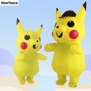 2021 Pikachu en forma inflable mascota Cosplay disfraces Anime Purim fiesta de Halloween para hombre mujer disfraz de lujo traje