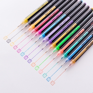 12/16/24/36/48 colorescorea papelería creativo Multicolor conjunto Flash pluma de agua tiza resaltador oficina aprendizaje dibujo tiza de Color