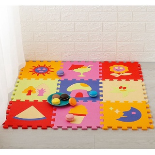 9 piezas bebé eva espuma rompecabezas juego esteras niños alfombras juguetes alfombra niños entrelazamiento ejercicio azulejos niño alfombra b (4)