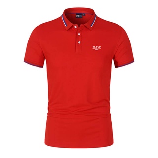 Ready Stock Armani Business Men's Polo Shirts Short Sleeve Man Tops Fashion M-4Xl 0179